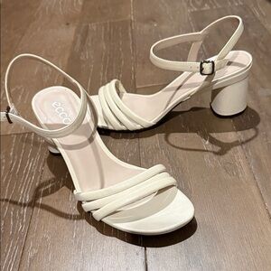 Ecco Women's Ivory Strappy Heels